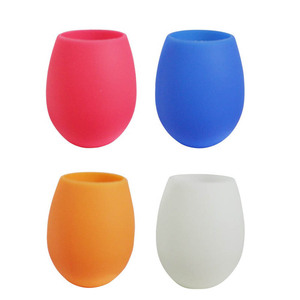 Custom Logo 350ml 12oz Silicone Double Walled Egg <b>Wine</b> Cup Coffee Mugs Travel <b>Wine</b> <b>Tumbler</b> With Lid - Product Image 5