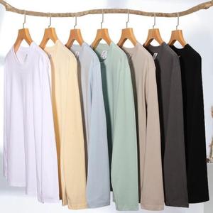 Custom Design Streetwear Casual <strong>White</strong> Compression Boxy Heavyweight T-shirt Cotton Plaid Wholesale t Shirts for Men <strong>Long</strong> <strong>Sleeve</strong> - Product Image 5