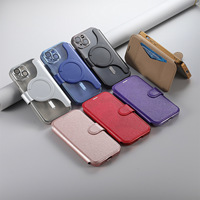 Étui portefeuille pour S21 6,7 pouces en cuir PU, design professionnel, avec anneau magnétique, porte-cartes et blocage RFID
