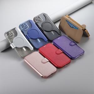 เคสกระเป๋าสตางค์สำหรับ iPhone 14 Plus แบบปรับแต่งได้, ฝาพับหนังขนาด 6.7 นิ้ว, ใช้งานร่วมกันได้, พร้อมขาตั้ง, ป้องกัน RFID - Product Image 2