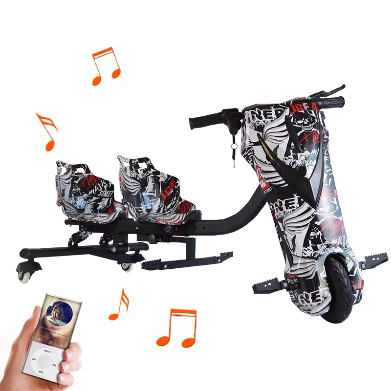 Beste 2 Stoelen Drifting Scooter Elektrische Drie Whee Drift Scooter Drift Kart Trike Met Led Licht Hot Verkoop Lengte Aangepast