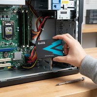 SSD SATA III 2.5 Inci 500MB/s 128GB 256GB 512GB 1TB Internal Solid State Drive 3D NAND untuk Peningkatan PC Desktop Laptop