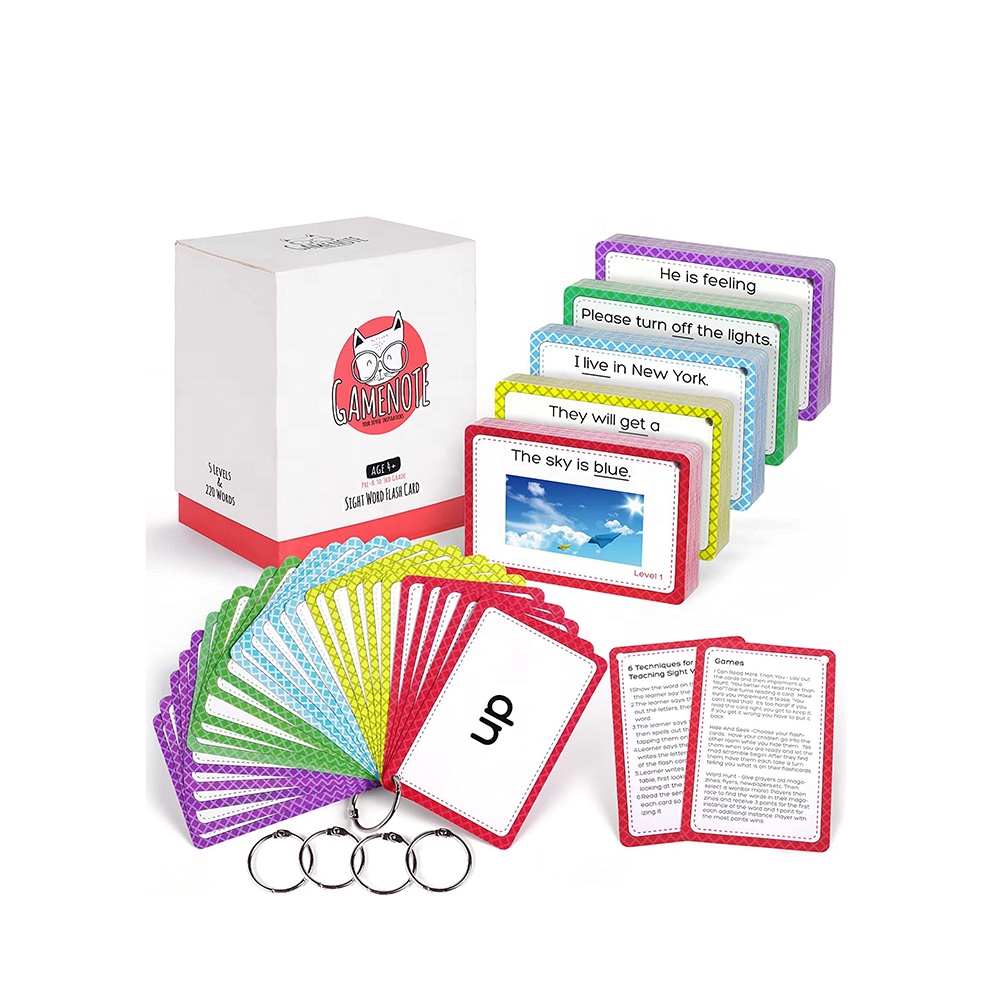 Дешевая коробка, размер покера, печать флэш-карт, игра, логотип на заказ, слова, Обучающие образовательные карты