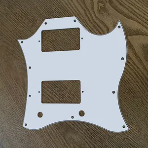 Precio de fábrica 3Ply White Scratch Plate SG golpeador de guitarra para reemplazo de guitarra eléctrica