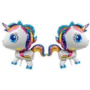 Toptan folyo kanatları <span class=keywords><strong>Unicorn</strong></span> at balon karikatür çocuk uçan - Product Image 2