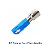 Adaptor Serat Optik SC Bare Fiber dengan Casing Kuningan Berlapis Nikel, Selubung Keramik Zirkonia, Adaptor Serat Optik Presisi 125um