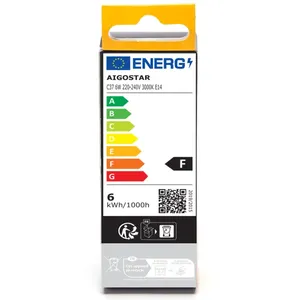 Ampoule LED C37 E14 6W 3000K, éclairage blanc chaud, économe en énergie, idéale pour la décoration et les ambiances chaleureuses. - Product Image 2