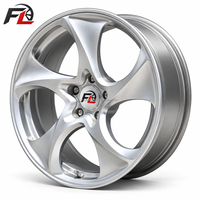 Jantes forgées monobloc 5 branches torsadées argentées, face usinée, 18 19 20 pouces, 5x112 5x120 pour BMW Audi Benz