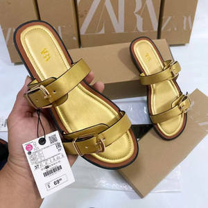 Nuevas <span class=keywords><strong>Sandalias</strong></span> <span class=keywords><strong>Planas</strong></span> Originales ZAR Modelo 2025, Talla Grande, <span class=keywords><strong>con</strong></span> Forro de Cuero, Diseño Transpirable, Hebillas Metálicas - Populares en Europa y América - Product Image 6
