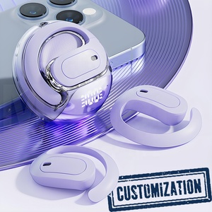 Écouteurs intra-auriculaires M112 avec crochet d'oreille, écouteurs sportifs translucides et élégants avec son surround stéréo 9D et micros ENC à réduction de bruit - Product Image 1