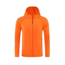 Conjuntos de Ropa Deportiva Casual para Otoño, Chaquetas Cortavientos de Secado Rápido, Talla Grande, Sudadera con Capucha y Cremallera Fluorescente, Estilo de Manga Larga - Product Image 2