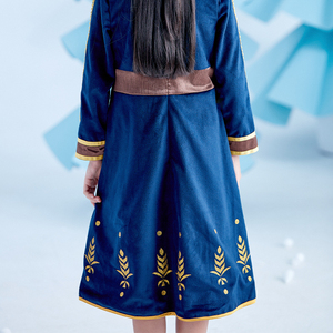 Costumi per festa di natale di compleanno per bambini fantasia ragazza Anna <span class=keywords><strong>Elsa</strong></span> principessa cotone film per TV vestito mantello che balla In-Stock - Product Image 4