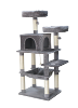 XL boyutu 74 inç uzun boylu aktivite merkezi istikrarlı rahat Perches 2 Condos kedi ağacı kulesi tırmalamak mesajları ile - Product Image 6