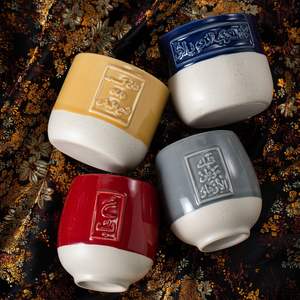 Tasse à expresso en céramique du Moyen-Orient, motif texte arabe en relief créatif, pour latte art, portable, pour le café du Ramadan - Product Image 2