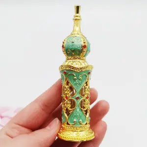 럭셔리 아름다운 멋진 12ml 다채로운 두바이 아랍어 향수 오일 dropper 병 중동 두바이 특허 금속 튤립 꽃 향수