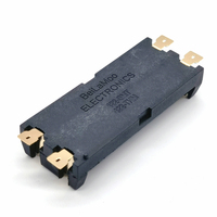 Support de piles AAA 2 emplacements GLOBALTONE 422-SMT avec broches à languettes SMD SMT en plastique noir et métal sans fils ni câbles