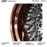 Jantes sport ZKR OEM personnalisées à profil profond, 17-21 pouces, en alliage d'aluminium forgé, 5x114.3/5x120, finition chromée, état neuf