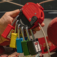 BOZZYS Cadenas de sécurité multicolores 38 mm pour verrouillage et étiquetage (LOTO) des équipements industriels