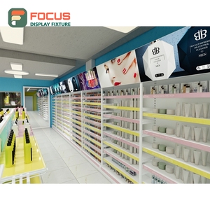 Luxury Hairpiece Display Cabinet Glass Door Lockable Drawer Multi Tier Shelf Store Display Cabinet - Product Image 5