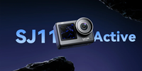 SJCAM SJ11 Active 4K 30FPS Cámara de Acción con Pantalla Dual Táctil de 2.33'', Resistente al Agua hasta 5 Metros, Giroscopio de 6 Ejes, WiFi 5G, Cámara para Vlogging