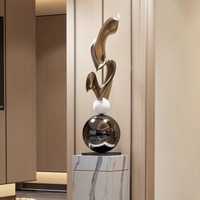 Sculpture d'art moderne Console de table Ornements de sol élégants pour le hall de l'hôtel et la maison Salon Porche Décor Ameublement