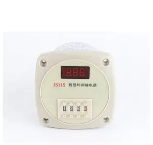 JS11S Time Timer Relay tampilan Digital, 0.01S-999H AC220V 380V 24V miniatur dapat diatur daya rendah tujuan umum ketepatan