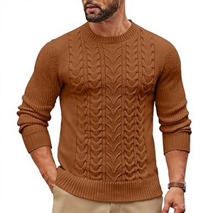 Pull en maille de luxe anti-rides et anti-rétrécissement pour homme, coupe ajustée, design confortable et tendance pour l'automne-hiver. OEM - Product Image 3