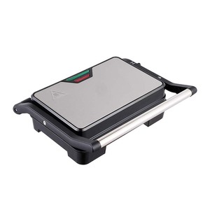 Machine à sandwich Panini Press 2 tranches de <span class=keywords><strong>plaques</strong></span> à revêtement antiadhésif pour gril à panini, ouverture à 180 degrés, plateau d'égouttement amovible - Product Image 1