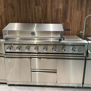 Estación de <span class=keywords><strong>Barbacoa</strong></span> Modular de Acero Inoxidable con Cajones, Parrilla a Gas, Cocina Exterior, Mueble para BBQ - Product Image 5
