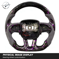 Volante de Carreras de Fibra de Carbono D de Alta Calidad con Colores Personalizables para Dodge Challenger Charger Hellcat 1998-2025 Odge SRT