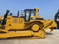 Bulldozer d'occasion CAT D8R 38 tonnes à faible bruit pour opérations en carrière de calcaire multi-terrains, avec moteur, pompe et roulement, puissance 228 kW