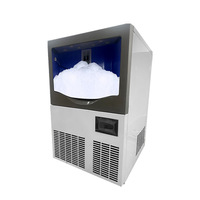 Machine à glaçons de comptoir commerciale, nouveau design, acier inoxydable, automatique, 30 kg/24 h, avec fonction de broyage de glace