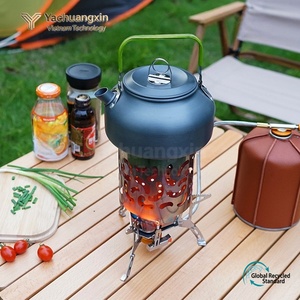 Mini estufa portátil para exteriores, cabezal de estufa multifuncional de acero inoxidable para camping, cabezal de estufa con campana de fuego para camping. - Product Image 4