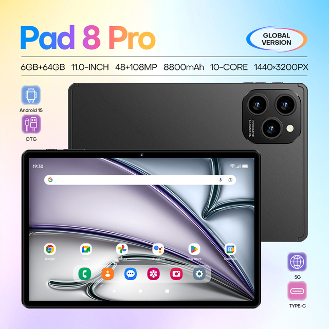 Small MOQ Custom Logo Tablet PC 10.1 Inch Android 10, OEM/ODM Tablet Factory Wholesale, 6GB RAM 64GB ROM Business Tablet
