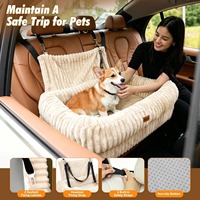 Lit de voyage pour animaux de compagnie de luxe moderne en coton rembourré pour siège arrière avec housse lavable et utilisation en extérieur