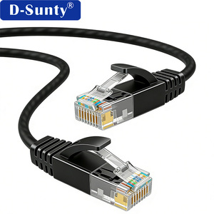 Câble Ethernet Cat6 Slim UTP D-sunty, 24AWG/26AWG/28AWG, cuivre pur, non blindé, haute vitesse, RJ45, cordon de raccordement LAN, 1m, données - Product Image 1