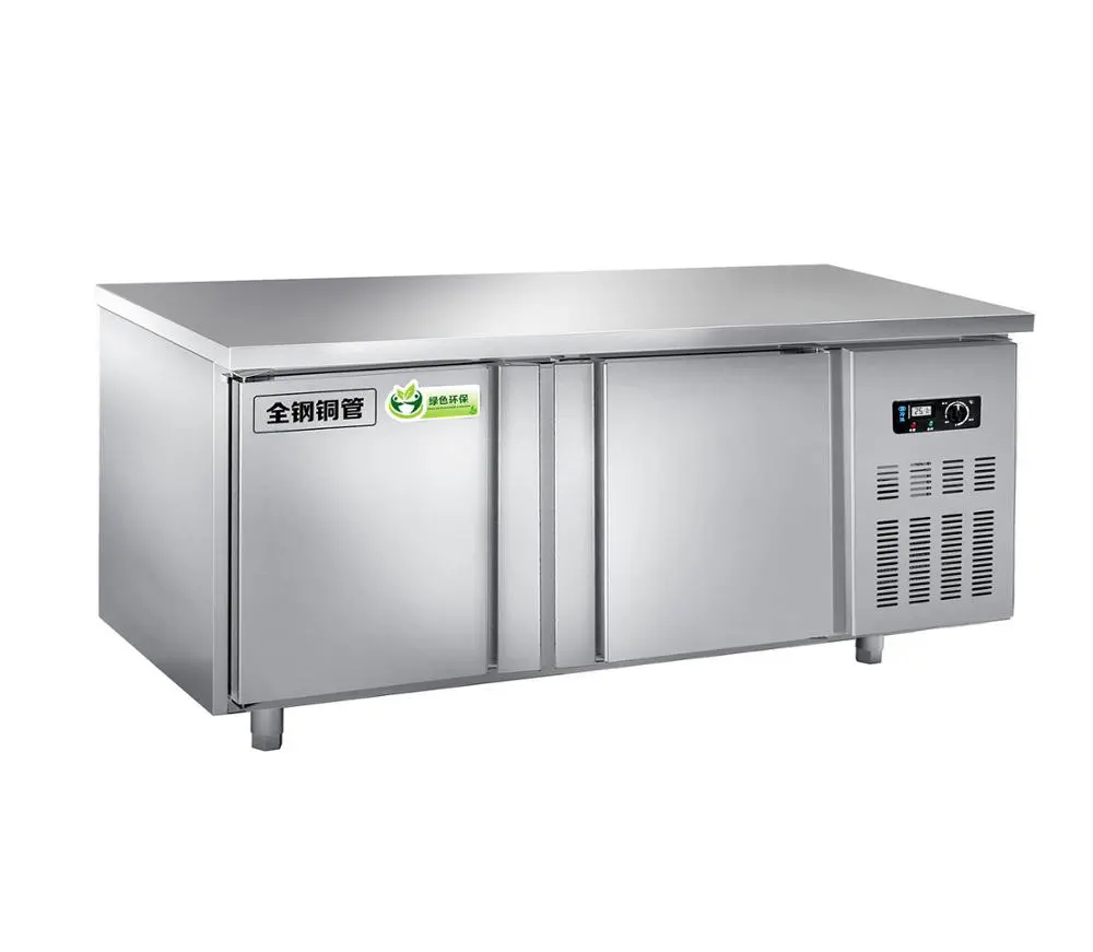 冷蔵設備2ドアフリーザー/生鮮食品店商業用空冷チラーディスプレイ