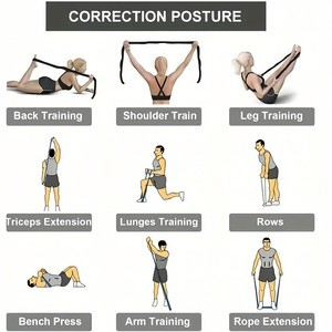 Portable Home Studio Exercise <b>Workout</b> Elastic Stretching Body Shape Lightweight Multi Loop Yoga Stretch Strap Resistance <b>Band</b> - Product Image 6