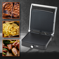 HALEY Machine à panini professionnelle Grille de contact détachable Grille électrique CB CE OEM Grille de table de barbecue électrique en acier inoxydable