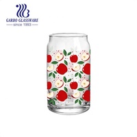 Verre à Cola Design Mode en Verre Soufflé avec Motif Décalque Fruité, Verre à Boire, Verre de Bar, Design en Promotion, Articles de Verre pour Cuisine