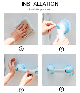 Supporto di sicurezza Non antiscivolo barra di installazione vasca da <span class=keywords><strong>doccia</strong></span> ventose di sicurezza Handicap ventose tazze di sicurezza <span class=keywords><strong>maniglia</strong></span> di supporto del corrimano - Product Image 6