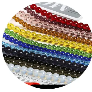 4-14mm couleurs de perles de verre en vrac pour accessoires de bijoux de bricolage en gros