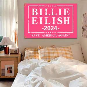 ธงบิลลี่สีชมพู ปี 2024 ขนาด 3x5 ฟุต คุณภาพสูง สำหรับตกแต่งผนังหอพักมหาวิทยาลัยทั้งภายในและภายนอก รับสั่งทำตามแบบ - Product Image 3