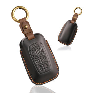 เคสกุญแจวินเทจเหมาะสำหรับกุญแจรีโมทรถยนต์ไครสเลอร์ 300C ฝาครอบป้องกันรีโมทคอนโทรล กระเป๋ากุญแจหนังแท้ทำมือ - Product Image 5