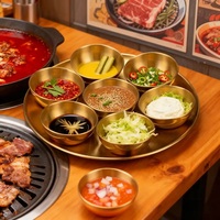 Groothandel RVS Ronde Schaal Commerciële Fruit Schaal Dipschaal en Condimenten Schaal voor Hot Pot BBQ Restaurant