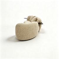 Canapé sectionnel carré moderne en tissu chenille, avec dossier rembourré en coton, design français, pour salon - Vente en gros usine