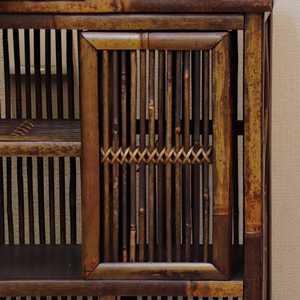 Bamboo <b>Wall</b> <b>Mounted</b> Cabinet Multi Compartment <b>Shelf</b> Tea Storage Rack Living Room Display <b>Shelf</b> Standing Type Zen Inspired - Product Image 3