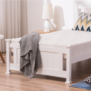 Cama de Plataforma Doble de Madera Blanca con Cabecera para Dormitorio <span class=keywords><strong>Juvenil</strong></span>, Producción de Fábrica - Product Image 5