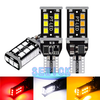 Ampoules LED 921 912 T15 W16W Canbus sans erreur pour feux de recul et stop, 6000K 2835 15SMD pour éclairage automobile