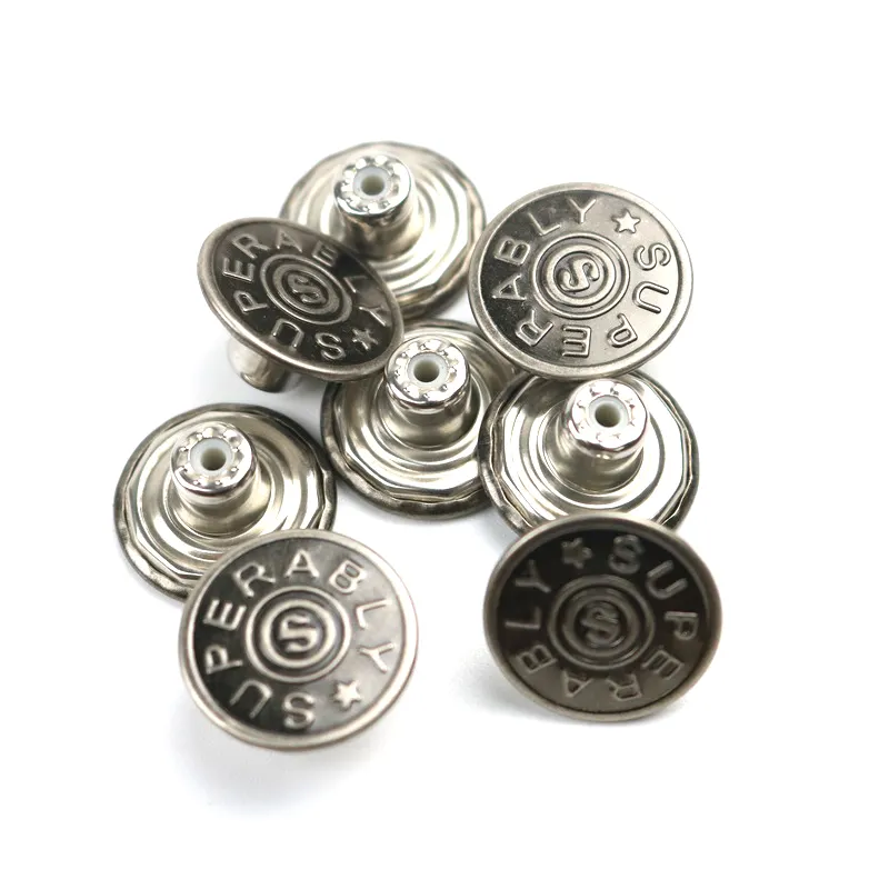 Boutons à coudre et Rivets pour Jeans personnalisés, 1 pièce, à pression